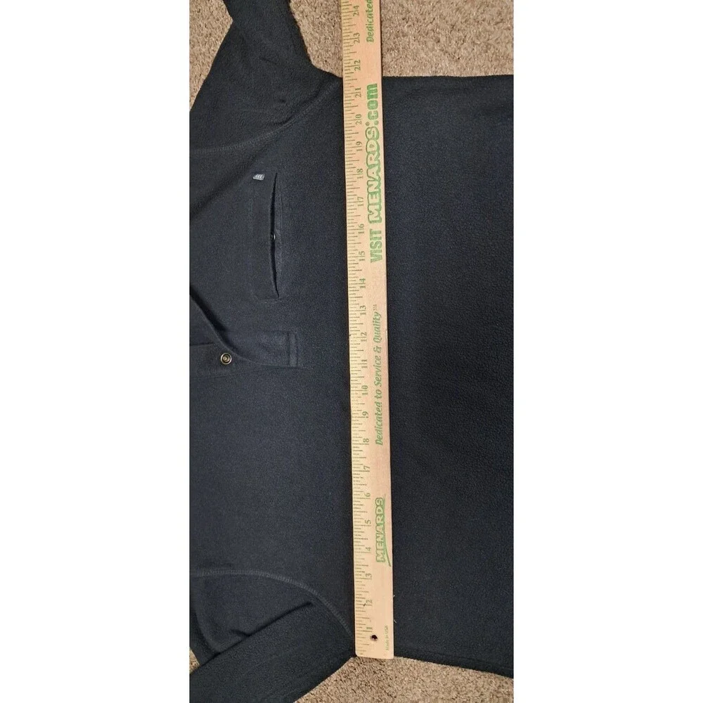 Freefly Bamboo Polar Pullover Men's Medium Black Fleece Snap Buttons